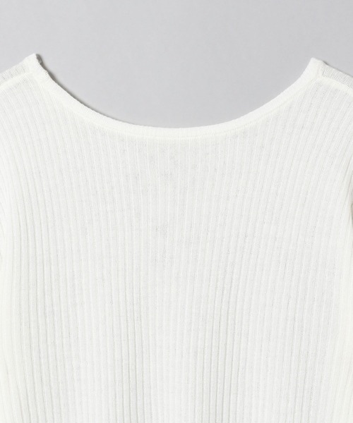 JEANASIS（ジーナシス）の「14GビスコースシアープルオーバーLS/270351（Tシャツ/カットソー・レディース・ホワイト/ネイビー/ブルー系その他/イエロー系その他・FREE）」の5枚目の写真