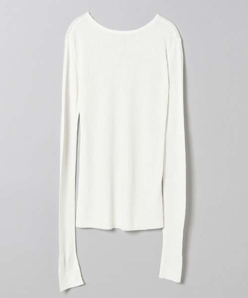 JEANASIS（ジーナシス）の「14GビスコースシアープルオーバーLS/270351（Tシャツ/カットソー・レディース・ホワイト/ネイビー/ブルー系その他/イエロー系その他・FREE）」の10枚目の写真