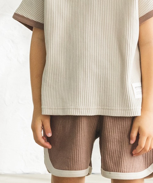 pairmanon（ペアマノン）の「【ふんわりワッフル】選べるデザイン セットアップ（セットアップ・キッズ・ブルー系その他3/ライトベージュ/グレー/アイボリー/ホワイト系その他/ブラック/ブラウン系その他/ブルー系その他・130/140/110/120/150/90/100）」の18枚目の写真