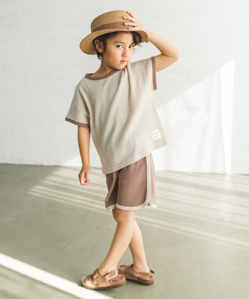 pairmanon（ペアマノン）の「【ふんわりワッフル】選べるデザイン セットアップ（セットアップ・キッズ・ブルー系その他3/ライトベージュ/グレー/アイボリー/ホワイト系その他/ブラック/ブラウン系その他/ブルー系その他・130/140/110/120/150/90/100）」の19枚目の写真