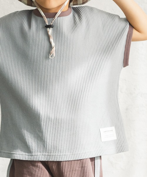 pairmanon（ペアマノン）の「【ふんわりワッフル】選べるデザイン セットアップ（セットアップ・キッズ・ブルー系その他3/ライトベージュ/グレー/アイボリー/ホワイト系その他/ブラック/ブラウン系その他/ブルー系その他・130/140/110/120/150/90/100）」の20枚目の写真