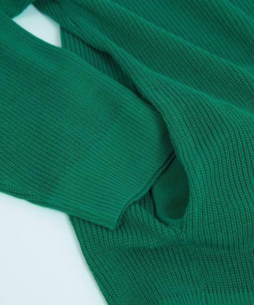 improves(インプローブス)の「12GG あぜ編みニット オーバーサイズ カーディガン(カーディガン/ボレロ・メンズ・ブルー/ブラック/ナチュラル/マスタード/グリーン・MEDIUM/LARGE)」の11枚目の写真