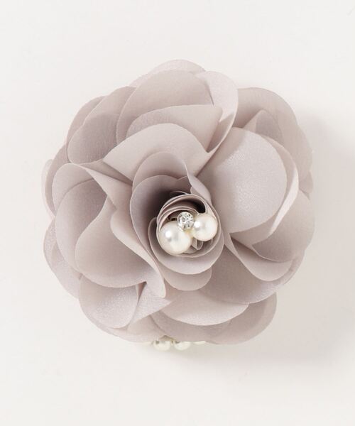 ROPE' PICNIC（ロペピクニック）の「シャイニーフラワーパールコサージュ（ブローチ/コサージュ・レディース・ネイビー/グレー・FREE）」の4枚目の写真