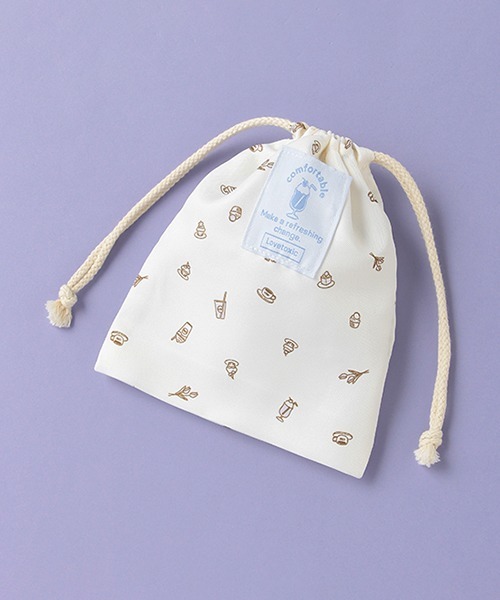 LOVETOXIC（ラブトキシック）の「ソーダネームミニ巾着（ポーチ・キッズ・アイボリー/ピンク/サックスブルー/ベージュ・FREE）」の2枚目の写真