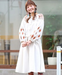 【WEB限定】Amina ボヘリゾ刺繍ワンピース