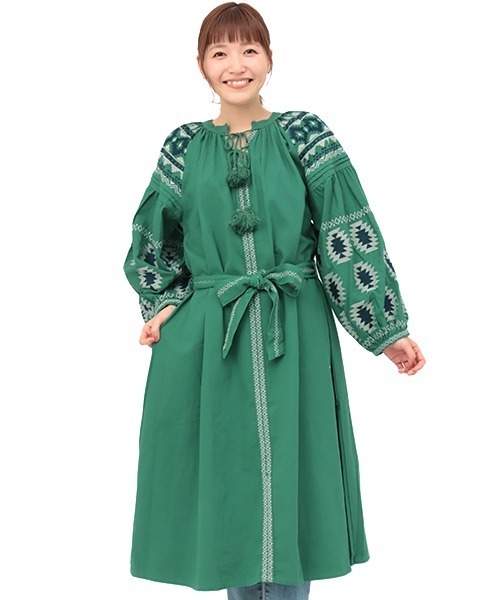 Amina(アミナ)の「【WEB限定】Amina ボヘリゾ刺繍ワンピース(ワンピース・レディース・ホワイト/グリーン/ベージュ・FREE)」の11枚目の写真