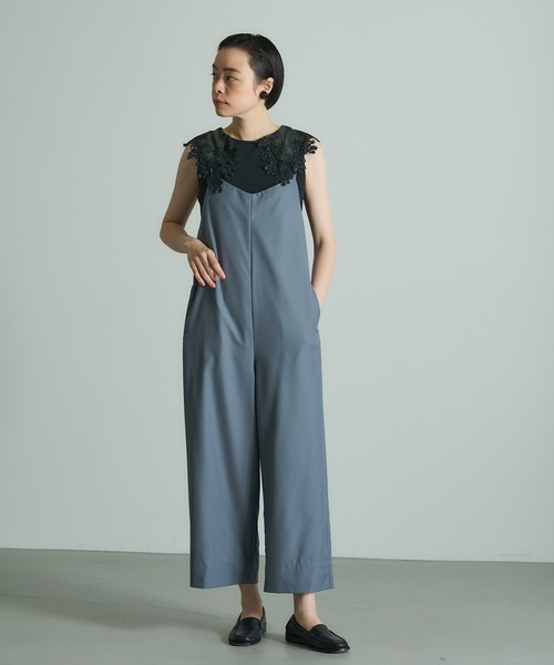 PUAL CE CIN(ピュアルセシン)の「大人見え後ろリボンサロペット(サロペット/オーバーオール・レディース・ネイビー/グレー・FREE)」の7枚目の写真