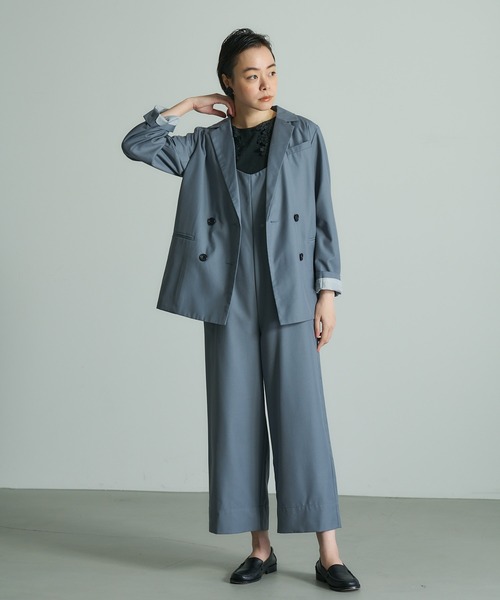 PUAL CE CIN(ピュアルセシン)の「大人見え後ろリボンサロペット(サロペット/オーバーオール・レディース・ネイビー/グレー・FREE)」の4枚目の写真