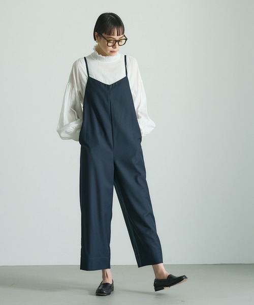 PUAL CE CIN(ピュアルセシン)の「大人見え後ろリボンサロペット(サロペット/オーバーオール・レディース・ネイビー/グレー・FREE)」の8枚目の写真