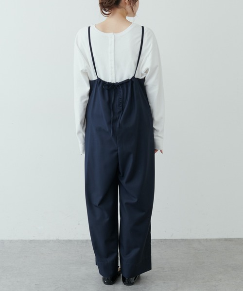 PUAL CE CIN(ピュアルセシン)の「大人見え後ろリボンサロペット(サロペット/オーバーオール・レディース・ネイビー/グレー・FREE)」の11枚目の写真