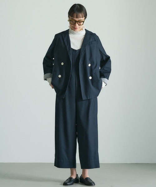 PUAL CE CIN(ピュアルセシン)の「大人見え後ろリボンサロペット(サロペット/オーバーオール・レディース・ネイビー/グレー・FREE)」の12枚目の写真