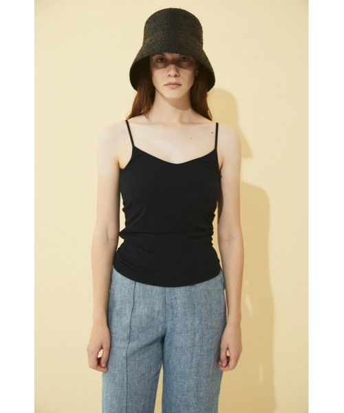 BLACK BY MOUSSY（ブラックバイマウジー）の「back open cap camisole（バックオープンカップキャミソール）（キャミソール・レディース・カーキ/ベージュ/ブラック/ライトイエロー/ライトカーキ・2/1）」の6枚目の写真