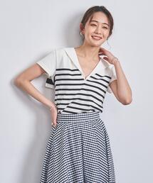 <MADISON BLUE(マディソンブルー)>セーラー ボーダー Tシャツ ■■■