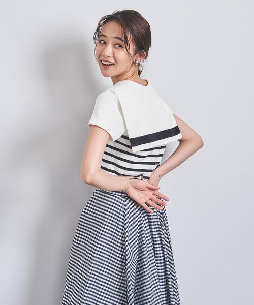 MADISON BLUE（マディソンブルー）の「＜MADISON BLUE（マディソンブルー）＞セーラー ボーダー Tシャツ ■■■（Tシャツ/カットソー・レディース・ホワイト・01）」の5枚目の写真