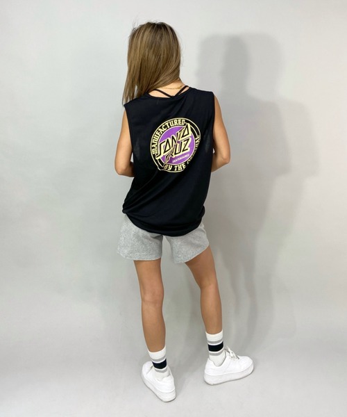 SANTA CRUZ(サンタクルーズ)の「【ムラサキスポーツ別注】SANTACRUZ/サンタクルーズ 水陸両用ビッグシルエットバックプリントタンクトップ/ラッシュガードタンクトップ 502221440(タンクトップ・レディース・ホワイト/ブラック・L/M)」の6枚目の写真