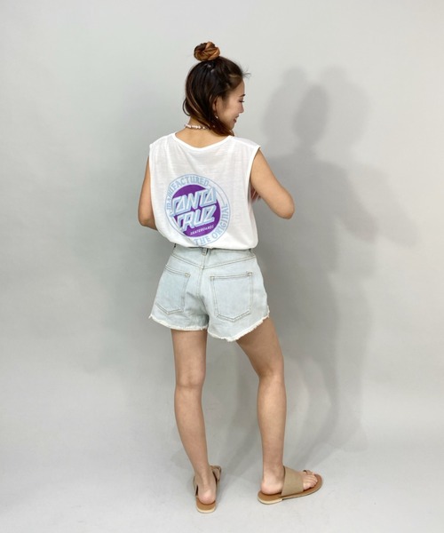 SANTA CRUZ(サンタクルーズ)の「【ムラサキスポーツ別注】SANTACRUZ/サンタクルーズ 水陸両用ビッグシルエットバックプリントタンクトップ/ラッシュガードタンクトップ 502221440(タンクトップ・レディース・ホワイト/ブラック・L/M)」の21枚目の写真