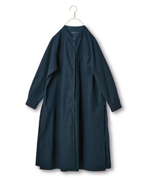 美品♡サニークラウズ 黒藍シャンブレーのエプロンワンピース インディゴ 綿 3L 美品サニークラウズ 黒藍シャンブレーのエプロンワンピース