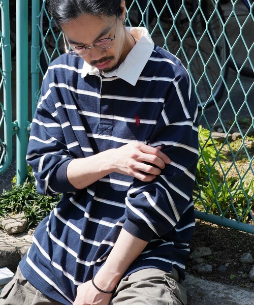 一*会様 POLO SPORT ラガーシャツ Sサイズ グレー/イエロー U.S. POLO ASSN.（ユーエスポロアッスン）の「U.S. POLO ASSN