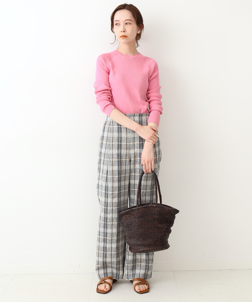 IENA(イエナ)の「RIB クルーネックプルオーバー◆(ニット/セーター・レディース・ブラック/ピンク/イエロー/ブルー・FREE)」の10枚目の写真