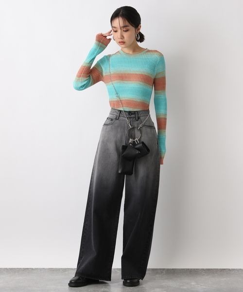 JEANASIS（ジーナシス）の「14GスペースダイプルオーバーLS/275499（Tシャツ/カットソー・レディース・グリーン系その他/オレンジ系その他/ブルー系その他・FREE）」の10枚目の写真