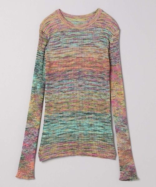 JEANASIS（ジーナシス）の「14GスペースダイプルオーバーLS/275499（Tシャツ/カットソー・レディース・グリーン系その他/オレンジ系その他/ブルー系その他・FREE）」の6枚目の写真