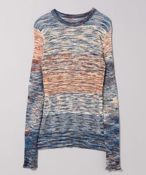JEANASIS（ジーナシス）の「14GスペースダイプルオーバーLS/275499（Tシャツ/カットソー・レディース・グリーン系その他/オレンジ系その他/ブルー系その他・FREE）」の4枚目の写真