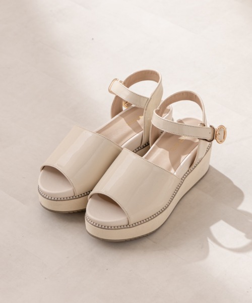 OLIVE des OLIVE(オリーブデオリーブ)の「パールピースサンダル(サンダル・レディース・ライトグレー/オフホワイト/ゴールド・SMALL/MEDIUM/LARGE)」の11枚目の写真