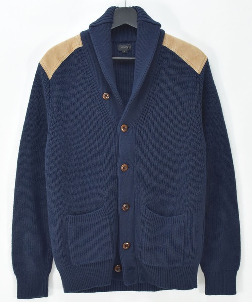 J.CREW(ジェイクルー)の「【ヴィンテージ古着】J.CREW / ジェイクルー ショールカラー カーディガン(カーディガン/ボレロ・メンズ・ネイビー・MEDIUM)」の1枚目の写真