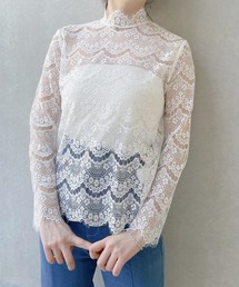 lilLilly | レースハイネックトップス(シャツ/ブラウス)