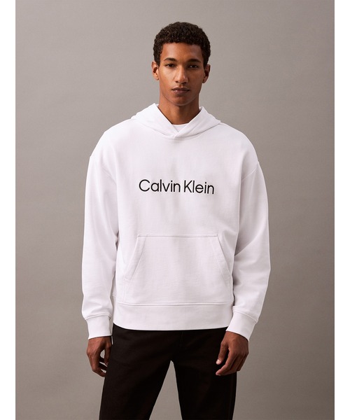 ユニセックス】リラックス ロゴ テリー パーカー（パーカー）｜Calvin