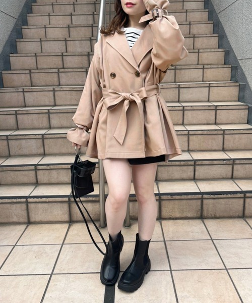 OLIVE des OLIVE(オリーブデオリーブ)の「マルチwayポンチョトレンチコート/春アウター(トレンチコート・レディース・ベージュ/アイボリー・FREE)」の13枚目の写真