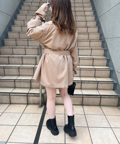 OLIVE des OLIVE(オリーブデオリーブ)の「マルチwayポンチョトレンチコート/春アウター(トレンチコート・レディース・ベージュ/アイボリー・FREE)」の14枚目の写真