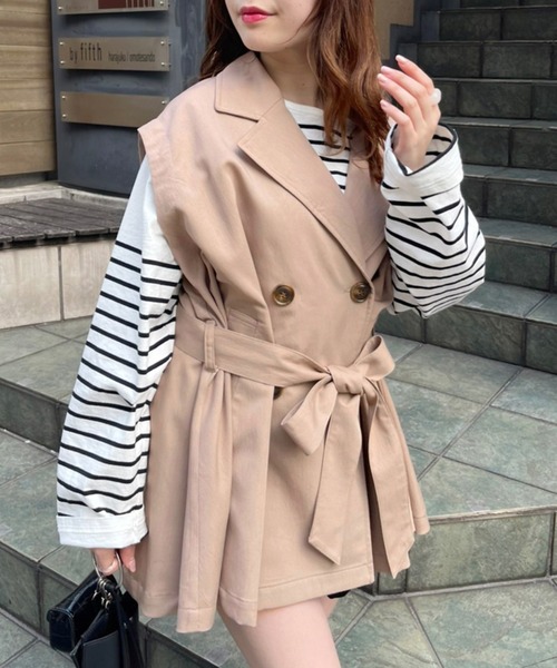 OLIVE des OLIVE(オリーブデオリーブ)の「マルチwayポンチョトレンチコート/春アウター(トレンチコート・レディース・ベージュ/アイボリー・FREE)」の15枚目の写真