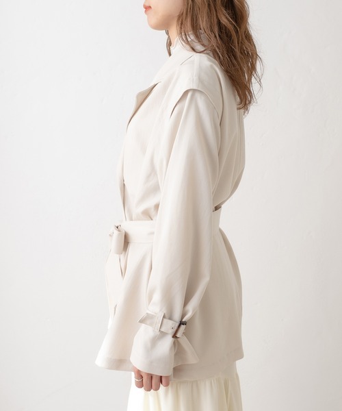 OLIVE des OLIVE(オリーブデオリーブ)の「マルチwayポンチョトレンチコート/春アウター(トレンチコート・レディース・ベージュ/アイボリー・FREE)」の20枚目の写真