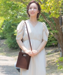 nafka | 2wayナチュラルアマリロレザーコンパクトショルダーバッグ(ショルダーバッグ)