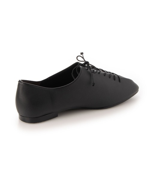 noyau（ノヤウ）の「レースアップフラットシューズ（バレエシューズ・レディース・ブラック/ホワイト・L/S/M）」の15枚目の写真