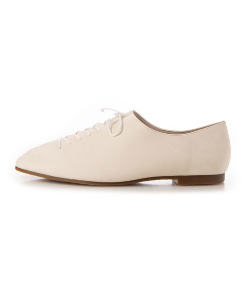 noyau（ノヤウ）の「レースアップフラットシューズ（バレエシューズ・レディース・ブラック/ホワイト・L/S/M）」の10枚目の写真