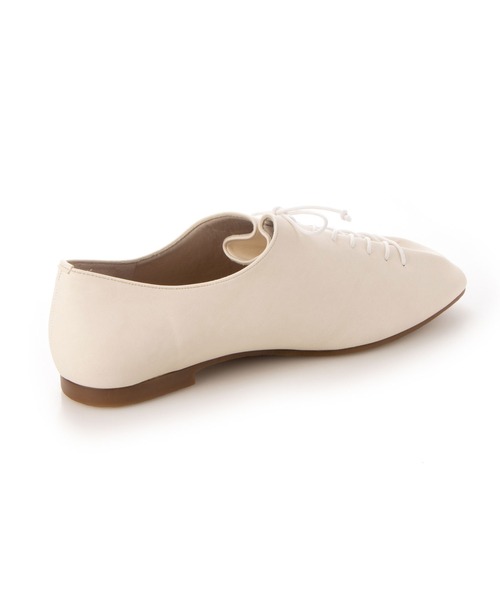 noyau（ノヤウ）の「レースアップフラットシューズ（バレエシューズ・レディース・ブラック/ホワイト・L/S/M）」の3枚目の写真