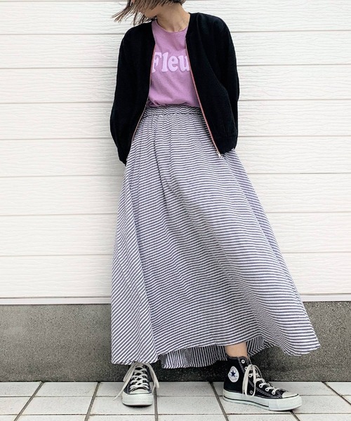 Q(キュー)の「ピグメントロゴT(Tシャツ/カットソー・レディース・チャコールグレー/ピンク・MEDIUM)」の10枚目の写真
