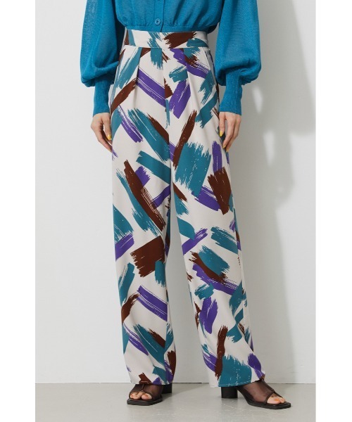 AZUL by moussy（アズールバイマウジー）の「BOLD PAINT PANTS/ボールドペイントパンツ（その他パンツ・レディース・グリーン系その他/イエロー系その他・SMALL/MEDIUM）」の2枚目の写真