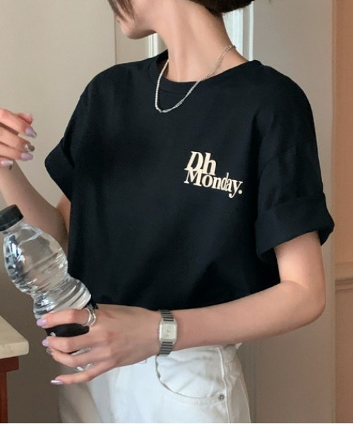 MANGROVE(マングローブ)の「スモールロゴTee(Tシャツ/カットソー・レディース・ホワイト/ブラック/グレー・FREE)」の2枚目の写真