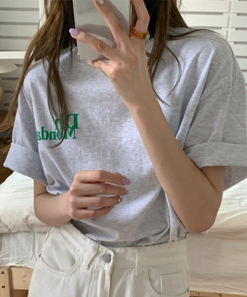 MANGROVE(マングローブ)の「スモールロゴTee(Tシャツ/カットソー・レディース・ホワイト/ブラック/グレー・FREE)」の6枚目の写真