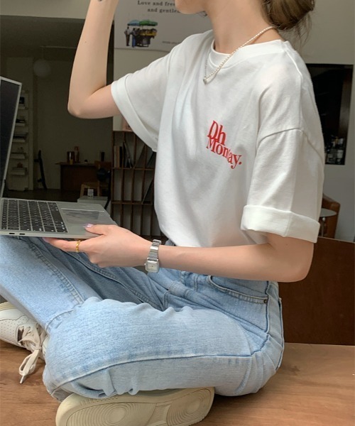 MANGROVE(マングローブ)の「スモールロゴTee(Tシャツ/カットソー・レディース・ホワイト/ブラック/グレー・FREE)」の11枚目の写真