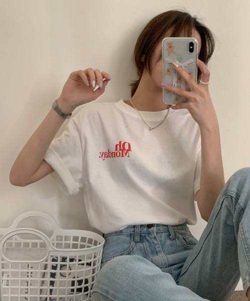 MANGROVE(マングローブ)の「スモールロゴTee(Tシャツ/カットソー・レディース・ホワイト/ブラック/グレー・FREE)」の12枚目の写真