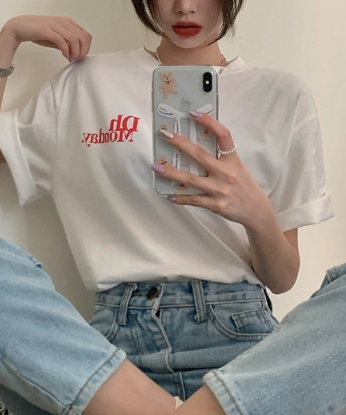 MANGROVE(マングローブ)の「スモールロゴTee(Tシャツ/カットソー・レディース・ホワイト/ブラック/グレー・FREE)」の14枚目の写真