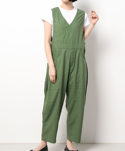 URCH RNA（アーチ アールエヌエー）の「O0679 綿麻バルーンコックサロペット（サロペット/オーバーオール・レディース・ベージュ/キナリ/グリーン・MEDIUM）」の3枚目の写真