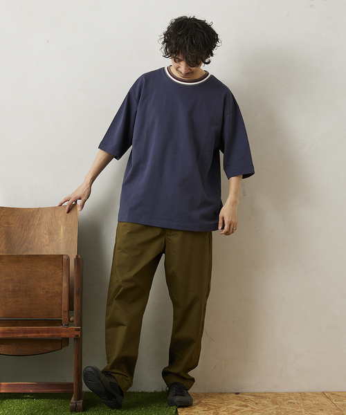 JOURNAL STANDARD relume（ジャーナルスタンダード　レリューム）の「インレイ 半袖リンガーTシャツ（Tシャツ/カットソー・メンズ・ホワイト/グレー/ネイビー・MEDIUM/LARGE）」の12枚目の写真