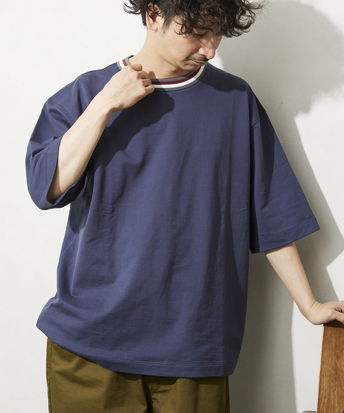 JOURNAL STANDARD relume（ジャーナルスタンダード　レリューム）の「インレイ 半袖リンガーTシャツ（Tシャツ/カットソー・メンズ・ホワイト/グレー/ネイビー・MEDIUM/LARGE）」の15枚目の写真