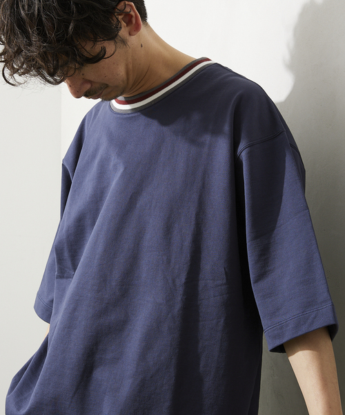 JOURNAL STANDARD relume（ジャーナルスタンダード　レリューム）の「インレイ 半袖リンガーTシャツ（Tシャツ/カットソー・メンズ・ホワイト/グレー/ネイビー・MEDIUM/LARGE）」の16枚目の写真