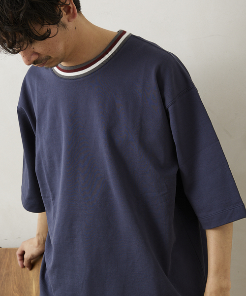 JOURNAL STANDARD relume（ジャーナルスタンダード　レリューム）の「インレイ 半袖リンガーTシャツ（Tシャツ/カットソー・メンズ・ホワイト/グレー/ネイビー・MEDIUM/LARGE）」の17枚目の写真